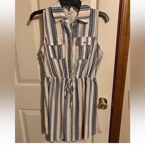 Stripped Denim Dress